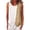 Khaki, variant on EazyTech Women's Sleeveless Boho Top – Striped Button-Side Asymmetric Hem Tank for Spring/Summer