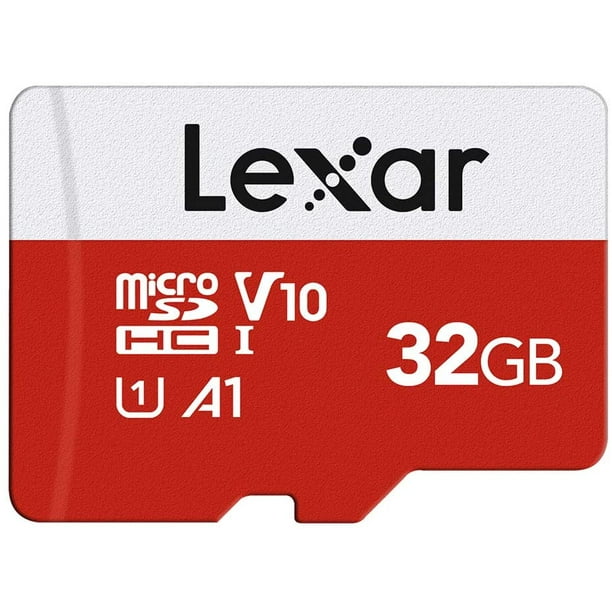 Lexar Carte Micro SD 32 Go, carte mémoire flash microSDHC UHS-I avec  adaptateur - Jusqu'à 100 Mo/s, U1, Class10, V10, A1, High 