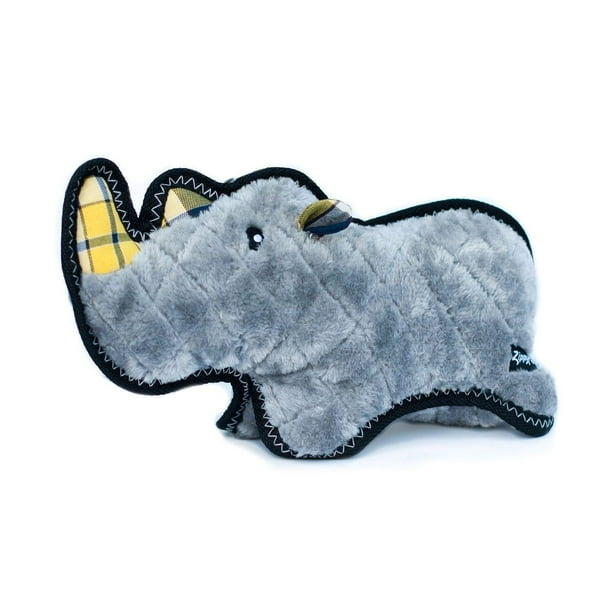 ZippyPaws - Z-Stitch Grunterz Durable Stuffed Squeaky Dog Toy - Ronny The Rhino - Walmart.com
