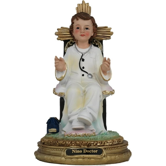 Santo Niño Doctor 7" Niño Jesus De Los Enfermos Resin Religious Figure Holy Child Doctor