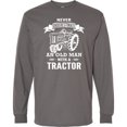 thumbnail image 3 of Inktastic Old Man Tractor Long Sleeve T-Shirt, 3 of 5