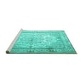 thumbnail image 2 of Ahgly Company Machine Washable Indoor Rectangle Persian Turquoise Blue Traditional Area Rugs, 4' x 6', 2 of 4