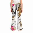 thumbnail image 5 of Grblisyd School Uniform Pants for Girls Flare High Elastic Waist Dress Trousers Back to School Clothes Teens Camo Maple Leaf Print Stretchy Button Pant, 5 of 6