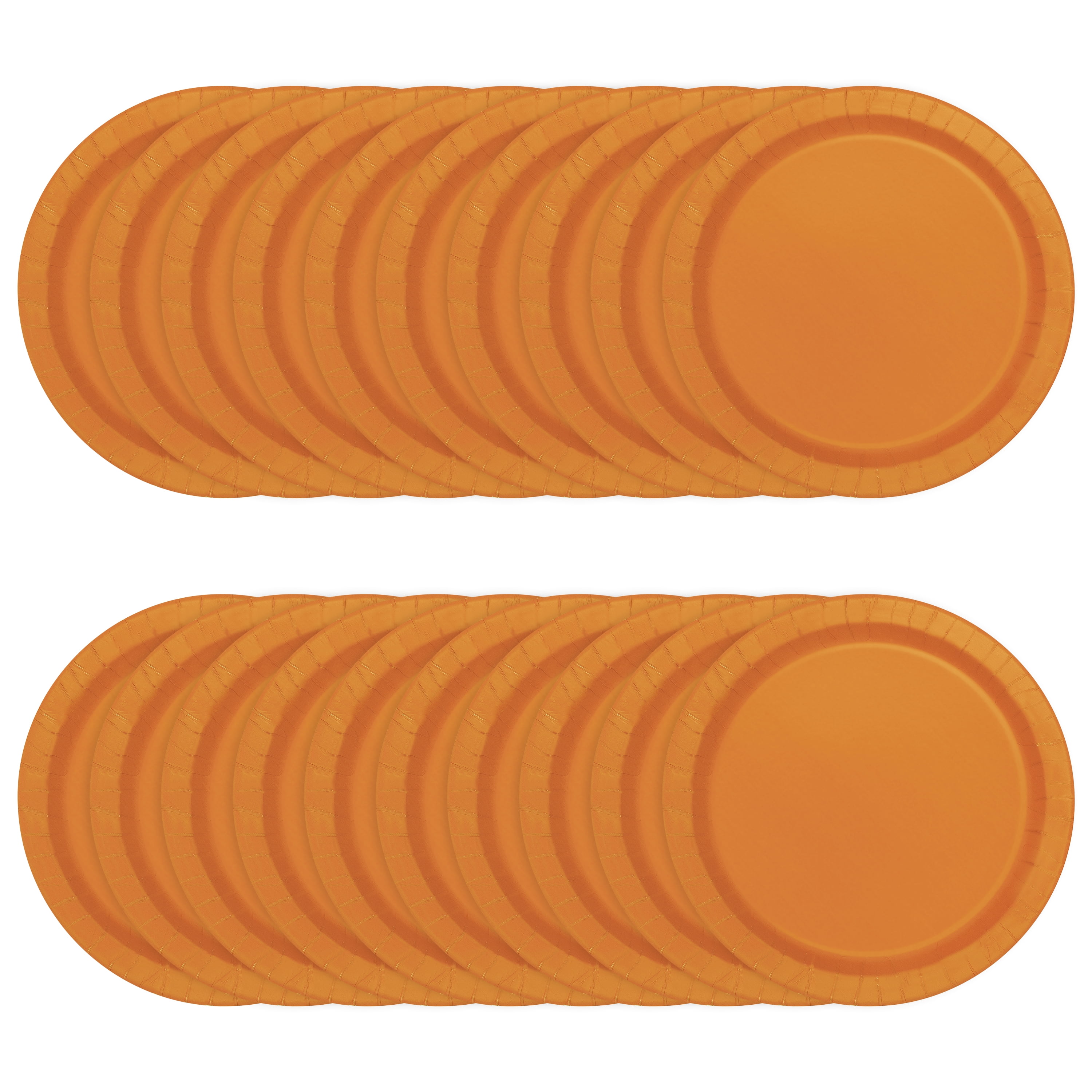 9 Inch Tangerine Paper Dinner Plates, 20 count, by Way to Celebrate