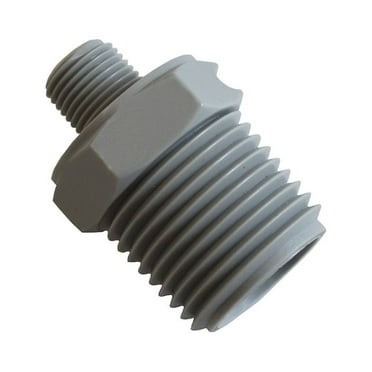 Tefen Fitting Pipe Reducing Nipple 1/2in. NPT x 3/8in. NPT 10 Pack