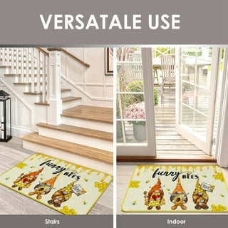  Brawvy Kitchen Rug Sets Vintage Sweet Honey Bees Truck Carrying  Yellow Gnome 2 Pieces Non-Slip Soft Super Absorbent Kitchen Mat Doormat  Carpet Set for Doorway : Home & Kitchen