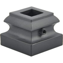 Myard Flat Shoes with Screw for 1/2 Inches Square Iron Stair Deck Balusters, 44 Inches 10-Pack (Satin Black)