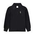 thumbnail image 2 of Girls Polo Uniform Shirt Long Sleeve Polo Shirts Size 10-12 Athletic Quick Dry Collar with Buttons Golf Polo Shirt Classic Youth School Shirts Black 110, 2 of 5