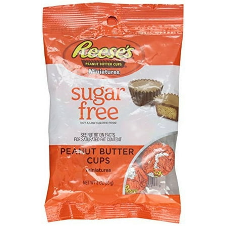 Hershey's Sugar Free Reese's Peanut Butter Cups Miniatures Original (Pack of 32)