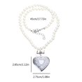 thumbnail image 5 of Heart Bowknot Pendant Necklace Simple Choker Jewelry Sweet Pearl Clavicle Chain, 5 of 9