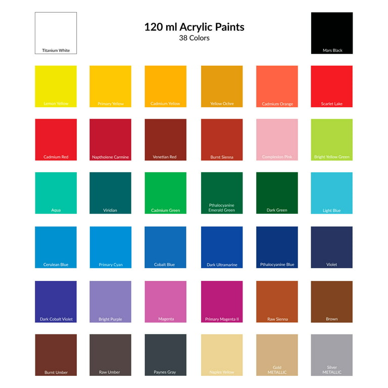 Royal & Langnickel Essentials Acrylic Tube Paint, 120ml, Cadmium Yellow  Medium