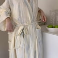 thumbnail image 6 of Fewfanhot Women’s Long Wrap Bath Robe, Maxi Length House Robe with Side Pockets and Self‑Tie Belt, M‑XXL Sleep Robe, 6 of 8