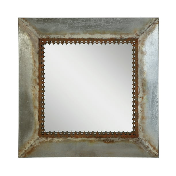 Woven Paths Square Metal Framed Mirror, How To Add Metal Frame Mirror