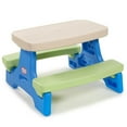 thumbnail image 3 of Little Tikes Easy Store Jr. Play Table with Umbrella - Blue\Green, 3 of 4