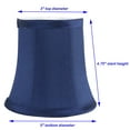 thumbnail image 3 of MERIVILLE Set of 5 Blue Faux Silk Clip On Chandelier Lamp Shades, 3.5-inch by 5-inch by 4.75-inch, 3 of 5