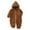 Coffee, variant on Krdevn Boys Winter Hooded Outwear Jumpsuit Lined Romper Windproof Outerwear Cozy Soft Playwear for Baby Boys,Size:1-2 Years
