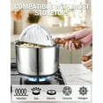 thumbnail image 5 of Cook N Home Basics 6 Quart Stovetop Popcorn Popper, Hand Crank Popcorn Maker with Metal Gears and Stirring System, Stainless Steel Popcorn Pot for Homemade Popcorn, 5 of 7