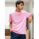thumbnail image 4 of Playera Hombre Oversized Manga Corta Relajado Pure Color Pop, 4 of 5