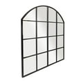 thumbnail image 2 of Eleanor Oversized Arched Metal Window Pane Wall Mirror - Black - 60"H x 60"W, 2 of 3