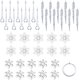 thumbnail image 1 of Decoración acrílica Copos de nieve de Navidad 41 piezas Decoraciones para árboles de Navidad copos de nieve en decoraciones de cristal transparente con accesorios de línea de cristal esquí esquí Gafas de esquí, 1 of 5
