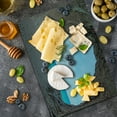 thumbnail image 5 of Natural Cave Cutting Board, Dreamy Cara Luna Cave by the Ocean Tropical Beach in Mediterranean Seashore, Decorative Tempered Glass Cutting and Serving Board, Large Size, Cream Blue, by Ambesonne, 5 of 5