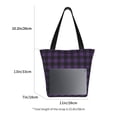 thumbnail image 3 of Easygdp Purple Black Plaid Bolso de Hombro para Mujer, Bolso Bandolera y Cartera de Mano Elegante para Uso Diario, 3 of 6