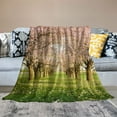 BCIIG Flowers Theme Warm Lightweight Fleece Blanket Soft Flannel Fabric