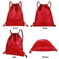 thumbnail image 4 of Muka Nylon Waterproof Drawstring Backpack Gym Sack Cinch Bags with Pockets, Unisex String Sports School Bag-Hot Pink-L, 4 of 6