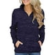 thumbnail image 1 of Sonducket Sudadera con capucha de color sólido para mujer Prendas para la parte del cuerpo Azul oscuro M Sonducket AP003716-17, 1 of 6