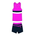 thumbnail image 2 of inhzoy Kids Girls Swimwear Racer Back Tank Top with Boyshort Tankini Set, 2 of 3