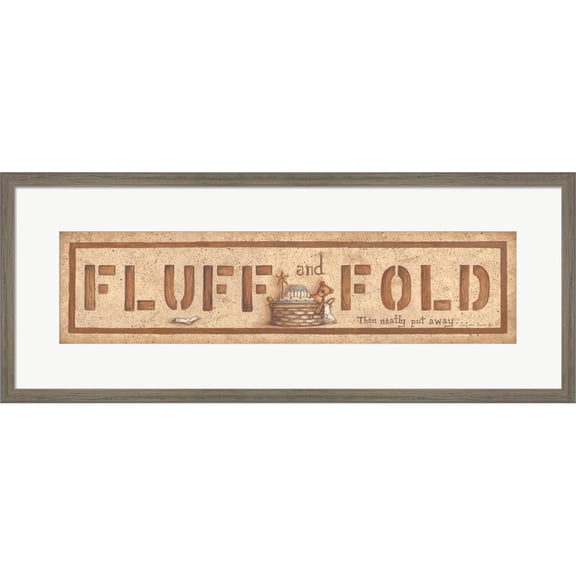 Great Art Now Fluff and Fold by Mary Ann June, Framed Wall Art, 30W x 12H