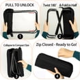 thumbnail image 3 of Tabouret Portable pour l'Alpinisme et la Randonnée, Tabouret Pliable Léger avec Sac de Transport, Repose-Pieds Extérieur pour Pique-Nique Randonnée Pêche (Noir, Petit), 3 of 5