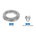 thumbnail image 3 of Uxcell 1/8 Clear Vinyl Coated Wire Ropes 98ft Galvanized Steel with 6PCS M3 Loop Sleeves, 3 of 7