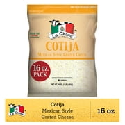 La Chona Cotija Mexican Style Grated Cheese 16 oz. Bag