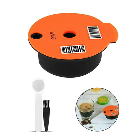 

Sulobom Coffee Pods Reusable Coffee Filter Refillable Plastic Coffee Capsule with Spoon for Bosch Tassimo Coffee Machine