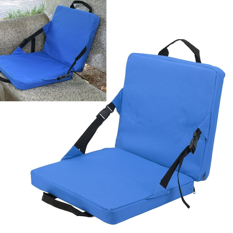 Foldable Chair With Backrest Soft Sponge Cushion Back Chair For Stadium  Beach BD