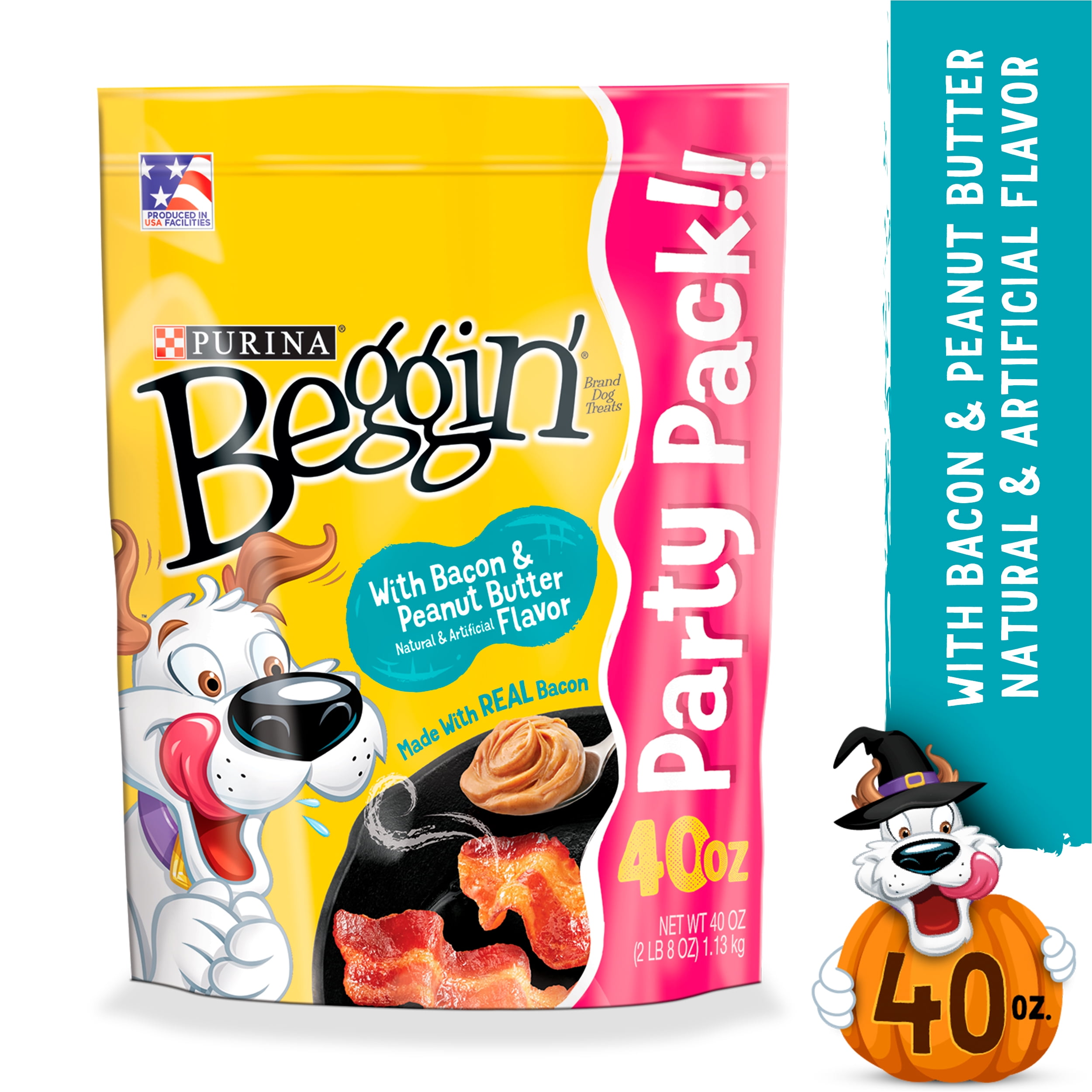 Purina Beggin' Strips Real Meat Dog Treats, With Bacon & Peanut Butter