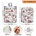 thumbnail image 5 of Yayeee 2 Pack Qtip Holder Bathroom Cotton Swab Canister with Lid Clear Dispenser Set, Red Nordic Christmas, 5 of 6