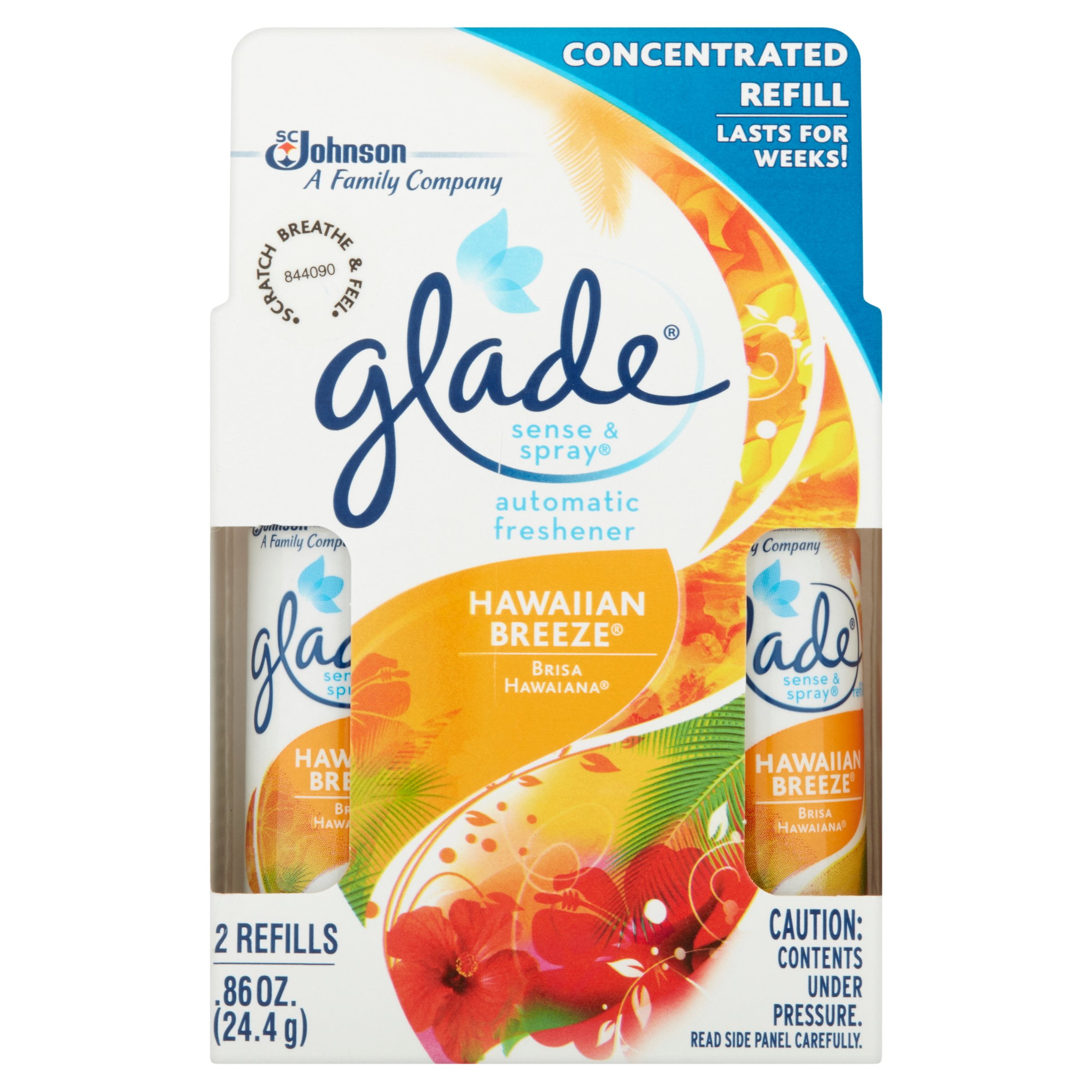 Glade Automatic Spray, Hawaiian Breeze, 0.86 oz. (Pack of 2)