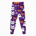 thumbnail image 4 of KPOPLK Halloween Pajamas Kid Girls Clothes Long Sleeve 2Pcs Tee/Pants Pjs Set Toddler Holiday Sleepwear Outfits,Size 8-9 Years, 4 of 9