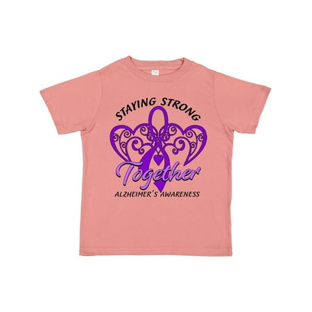 

Inktastic Staying Strong Together Alzheimer s Awareness Purple Ribbon Gift Toddler Boy or Toddler Girl T-Shirt