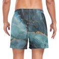 thumbnail image 2 of FORMRS Mens Swim Trunks Mesh Liner Quick Dry Casual Beach Board Shorts with Pockets, Sizes S-2XL, Black Marble, 2 of 9