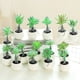 thumbnail image 4 of Cuenca de diamante con varilla, adornos pequeños creativos suculentos, flores artificiales, plantas verdes artificiales, 4 Uds., 4 of 5
