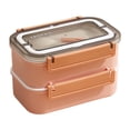 thumbnail image 1 of PENGXIANG 1 Set 800/1600ML Lunch Box 304 Stainless Steel Water-filled Heating Food Container for Office, 1 of 8