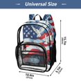 thumbnail image 6 of Iauyy Clear Backpack Heavy Duty PVC Transparent Backpack for College Workplace, Peace Dove, 6 of 8