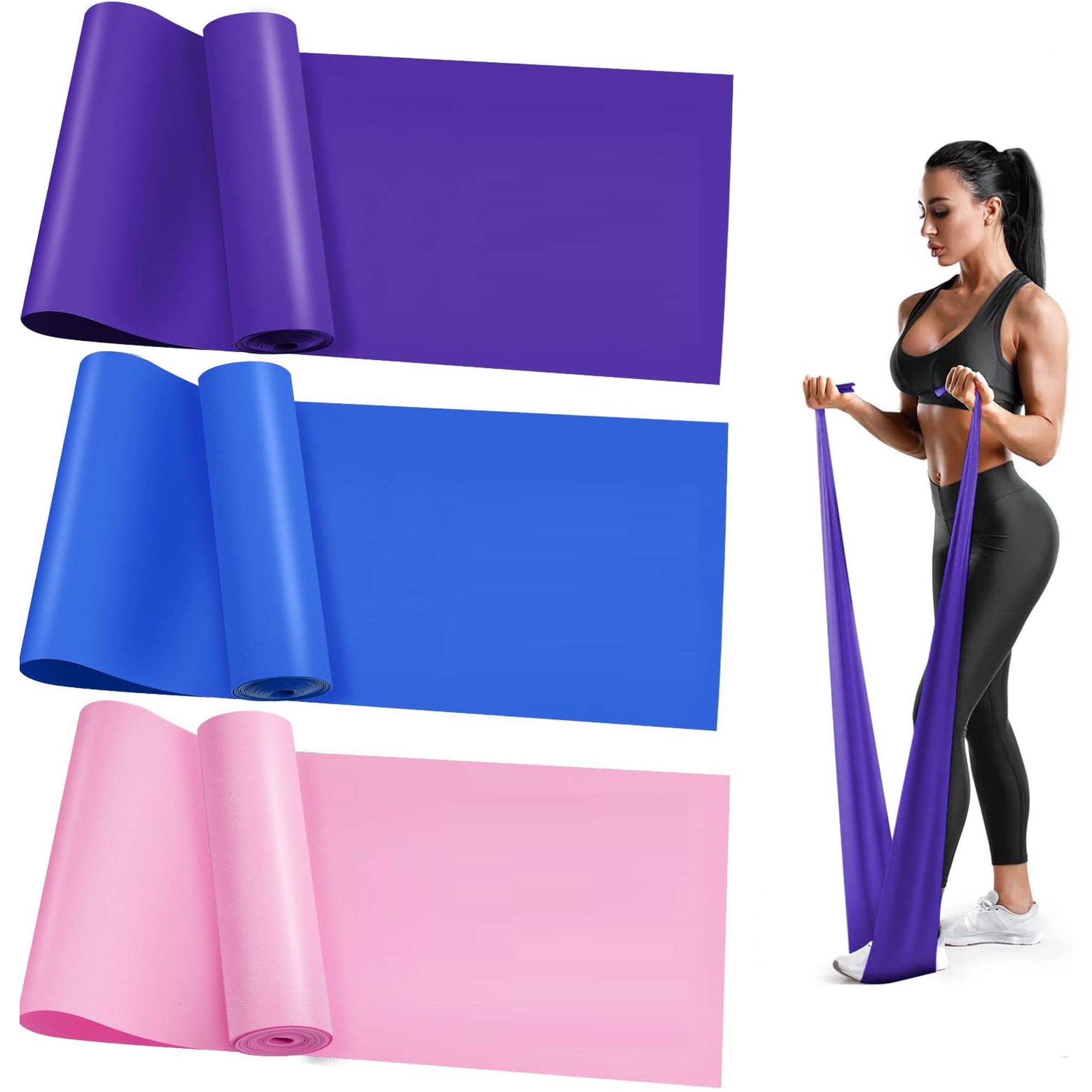 Foxqixa Resistance Bands for Working Out, Exercise Bands for Physical Therapy, Stretch, Recovery, Pilates