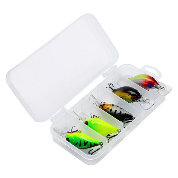 Fishing Bait, 5 Pcs/Set Hard Bait, 2 Types Artificial Pike for Fishing Trout Salmon