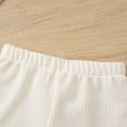 thumbnail image 4 of TOWED22 Baby Girls Adorable Clothes 2 Piece Outfits Sleeveless Tank Shirts and Shorts Sweet Casual Toddler Summer with Pockets(Beige,5-6 Y), 4 of 8