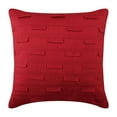 thumbnail image 1 of Deep Red Throw Pillow Cover, Pintucks Textured Pillow Cover, 14x14 inch (35x35 cm) Cushion Cover, Square Silk Pillow Cover, Modern Cushion Cover, Solid Color - Deep Red Ocean, 1 of 3