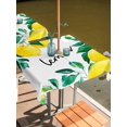 thumbnail image 2 of Outdoor Tablecloth with Umbrella Hole for Patio/Picnic/Party/Camping, Yellow Lemon Waterproof Table Cloth Square Cover Washable, Summer Spring Botanical Fruit Leaves (54"x 54"), 2 of 9